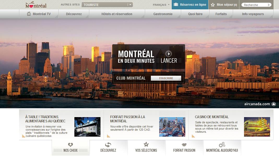 Tourisme Montréal Le site Web de tourisme Montréal